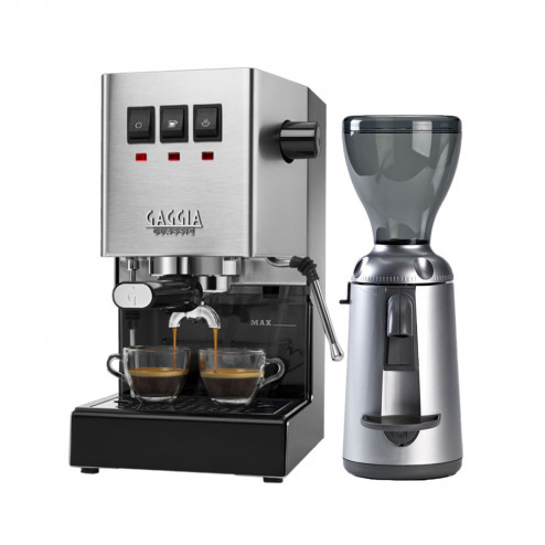 Gaggia Classic Evo Pro & Nuova Simonelli Grinta Srebrny AMMT