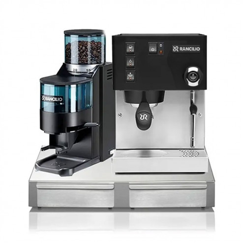 Rancilio Silvia V6 Black + Rancilio Rocky D Black + Podstawa Rancilio BS50