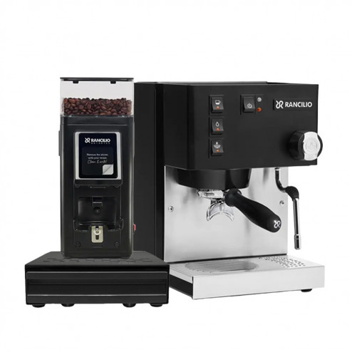 Rancilio Silvia V6 E Czarny & Rancilio Stile SD Czarny & Rancilio Knock Box