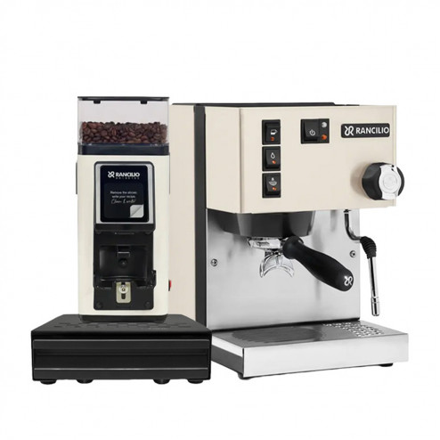 Rancilio Silvia V6 Biały & Rancilio Stile SD Biały & Rancilio Knock Box