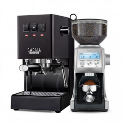 Gaggia Classic Evo Pro Black & Sage the Smart Grinder Pro 