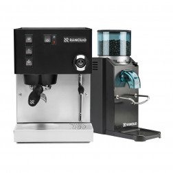 Rancilio Silvia V6 Black + Rancilio Rocky SD Black 