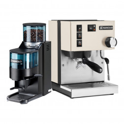 Rancilio Silvia V6 Biały + Rancilio Rocky D Czarny