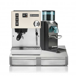 Rancilio Silvia V6 Biały + Rancilio Rocky SD Czarny + Podstawa Rancilio BS50